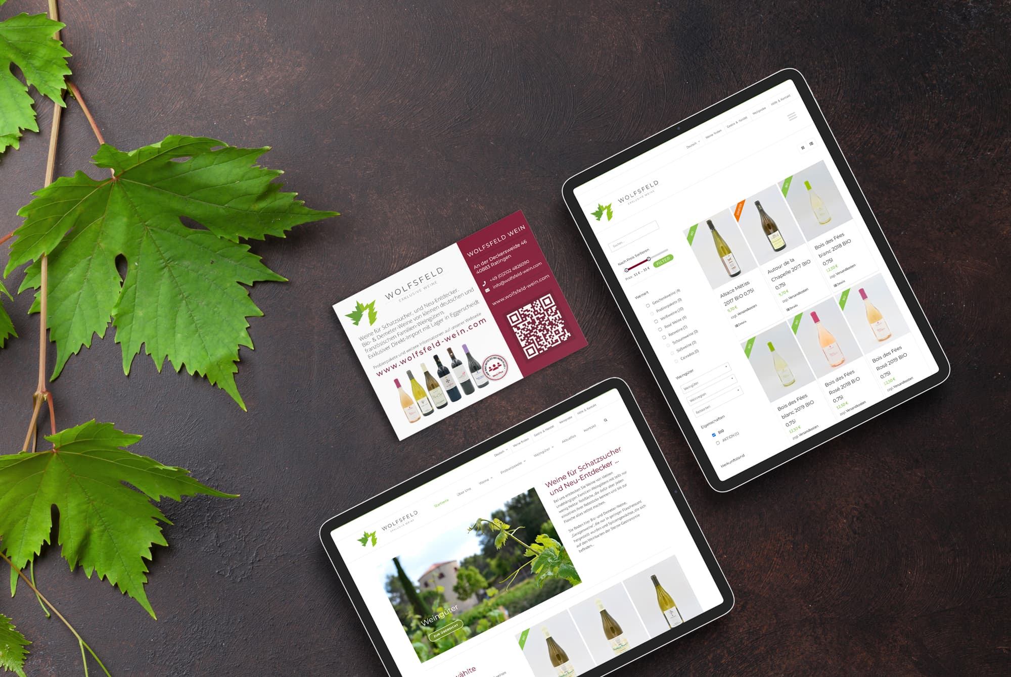 Webdesign-Referenz Weinhandel Onlineshop